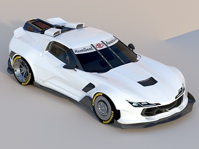 Chevrolet Racing sports car Racing 3d model