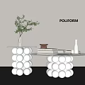 Modern Coffee Table Combination Coffee Table Splicing Coffee Table 3d model