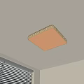 Flush Mount Square Ceiling Light with Textured Edge and Soft White Light for Indoor Room 3d model
