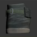 Gray Storage Container with Green Strap Metal Buckle and Beige Base for Home Daily Use