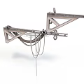 Metal Mechanical Equipment With Structural Brackets Wheels And Connecting Cables