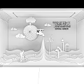 Water Conservation Concept With Earth Windmill Bicycle Buildings And Water Drops