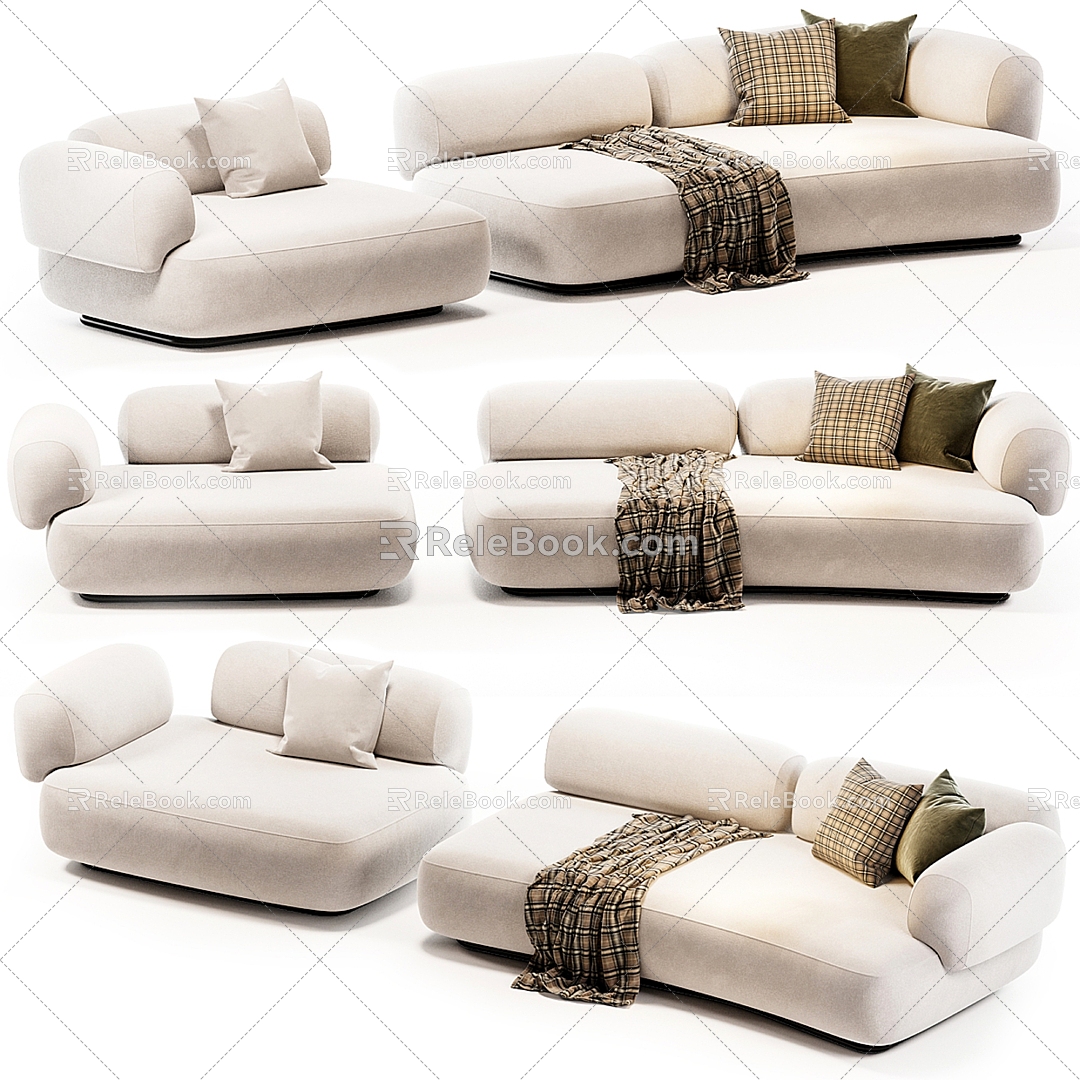 Modern Combination Multiplayer Sofa 3d model