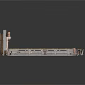 Industrial Curved Conveyor Belt System With Metal Frame Control Panel And Mechanical Parts