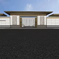 new chinese style gate 3d model