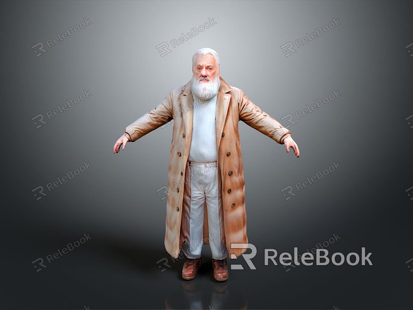 Old Man Old Man Grandpa Grandpa Old Man Old Man Grandpa Cartoon Old Man Cartoon Grandpa Characters model