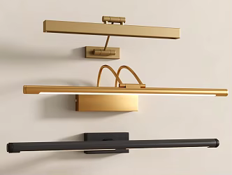 Modern wall lamp mirror headlight strip wall lamp long strip wall lamp metal wall lamp 3d model