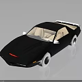 Black Sports Car With Sleek Design Transparent Windows Light Colored Seats And White Wheels