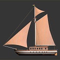 Modern Sailing Cartoon Sailing 3d model