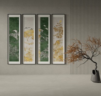 Chinese decorative painting 3d model