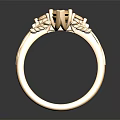Fashionable Clothing Accessory Golden Ring With Exquisite Gemstone And Intricate Design