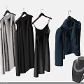 Stylish Sleeveless Dresses Slip Dress And Blue Coat For Elegant Outfits