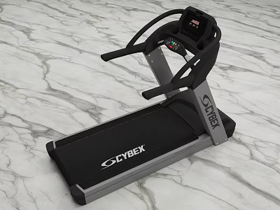 CYBEK Modern Treadmill Fitness Equipment With Digital Display And Black Running Belt 3d model