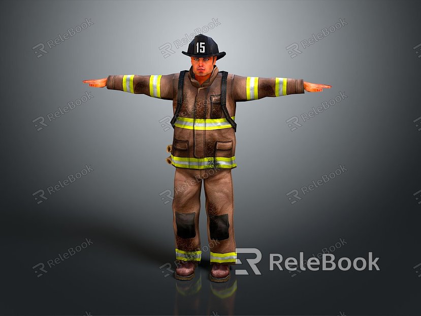 Firefighter Clothing Firefighter Fire Fighting Clothing Male Character Male Character Male Male Handsome model