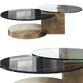 Modern Coffee Table With Glass Top And Metal Frame Design For Living Room