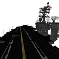 Aircraft Carrier Military Weapon System with Naval Warfare Platform 3D Model Design Features