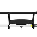 Tactical Sword With Black Ergonomic Hilt Silver Polished Blade And Non Slip Grip Design