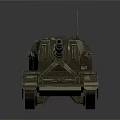 Military Tank With Camouflage Pattern Long Barrel And Tracked Wheels Design