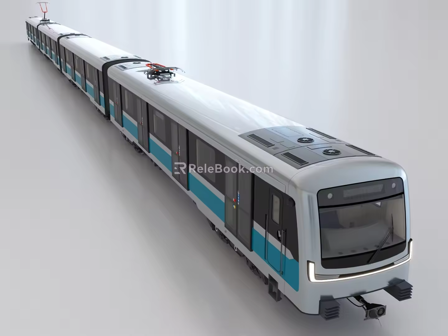 Metro Urban Rail Train EMU Track Train 3d model