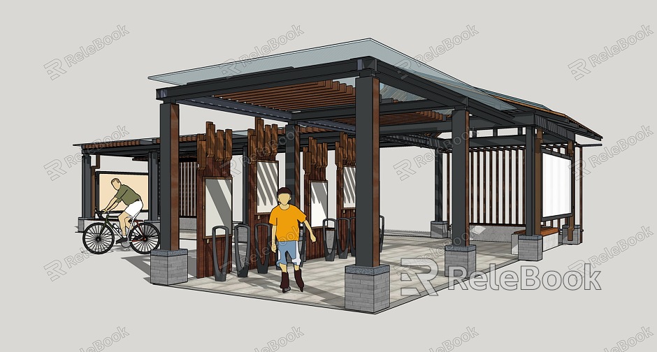 Modern Corridor Post Station model