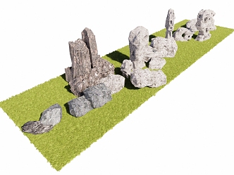 rockery stone combination stone sketch landscape stone taihu stone courtyard stone 3d model