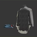 Fashion Clothing Collection with Hanging Tops Dresses and Folded Colorful Apparel
