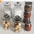 Glass Spice Jars With Airtight Lids For Organizing Kitchen Spices On Countertop
