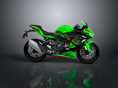 Modern motorcycle two-wheeled motorcycle off-road motorcycle road racing motorcycle 3d model