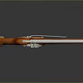 Antique Pistol with Wooden Grip and Polished Metal Barrel Classic Vintage Weapon Design