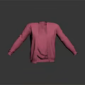 Stylish Pink Knitted Cardigan With Open Front And Button Design 3d model
