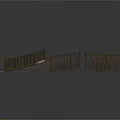 Metal Fence Scene Construction Components With Grid Design And Various Shapes