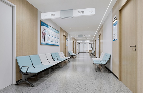 Hospital aisle 3d model