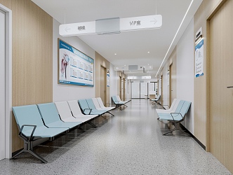 Hospital aisle 3d model