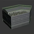 Modern Contemporary Office Building Design With Glass Curtain Wall And Roof HVAC Units