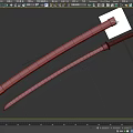 Traditional Japanese Katana Sword With Black Sheath And Sharp Blade