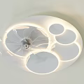 Modern Air Cooler Fan With Ceiling Mounted Design Various Shapes And Built In LED Lighting