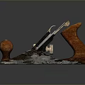 Classic Woodworking Hand Plane With Ergonomic Wooden Handle And Sharp Metal Blade
