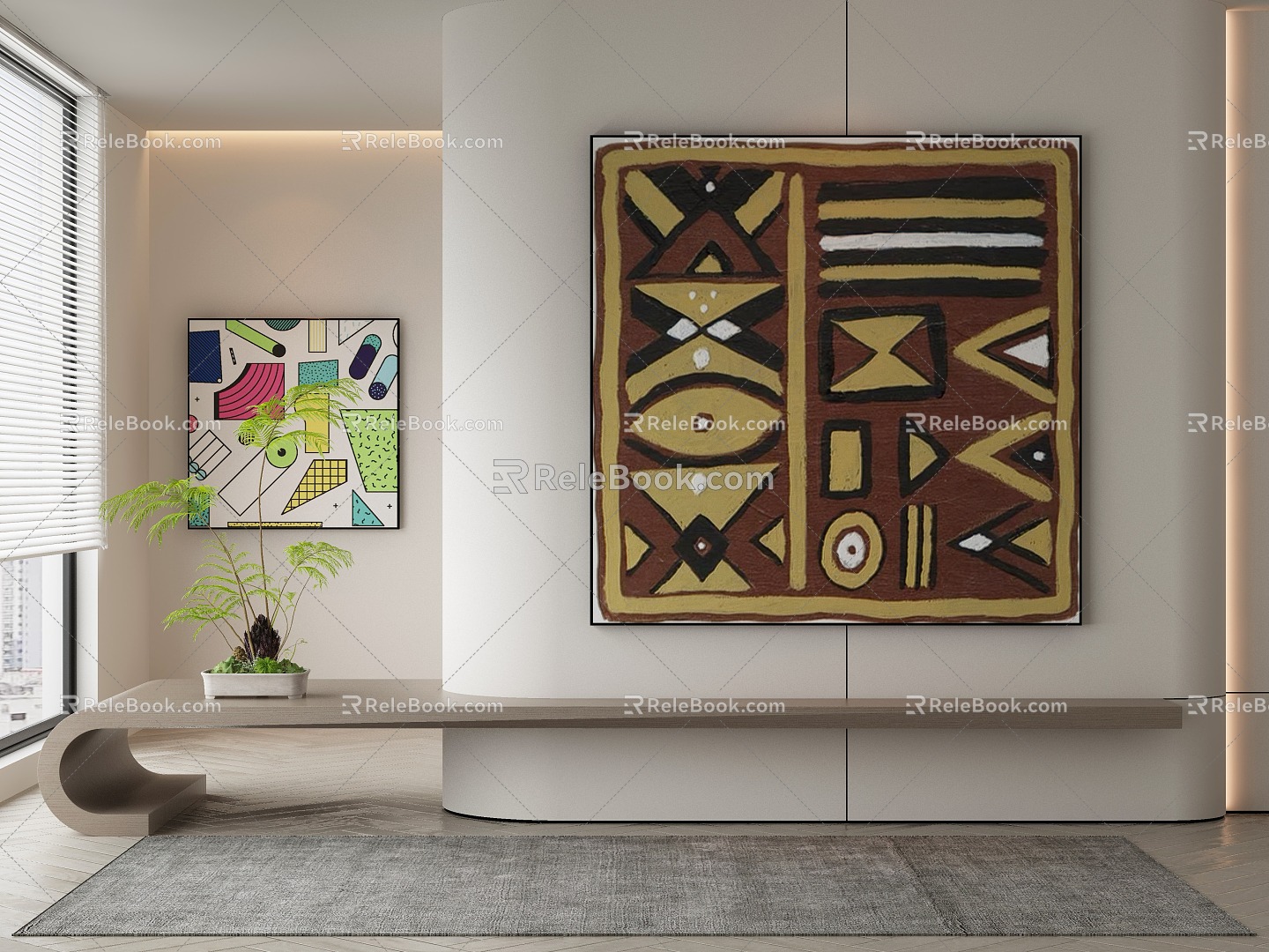 modern decorative painting 3d model