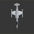 Detailed White Jet Airplane Model Featuring Streamlined Design Sharp Nose And Landing Gear