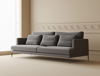 Double sofa multi-person sofa 3d model