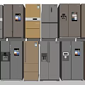 Modern refrigerator combination double door refrigerator smart refrigerator 3d model