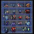 Diverse Game Character Action Figures In Grid Display Shelf Collection 3d model
