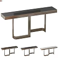 Elegant Luxury Bench Designs With Metal Frames And Marble Tabletop Options