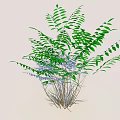 Lush Green Plants With Vibrant Leaves And Slender Stems In Natural Growth