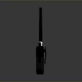 Weapon Military Radio With Black Antenna Texas Screen Keypad On Gray Reflective Background