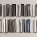 Various Colored Curtains in Gray White Brown and Blue Tones for Home Window Decor