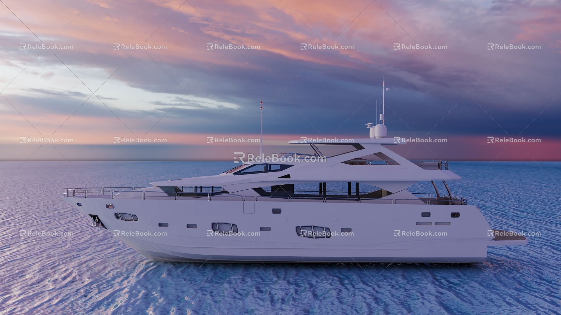 Modern Yacht Cruise 3d model