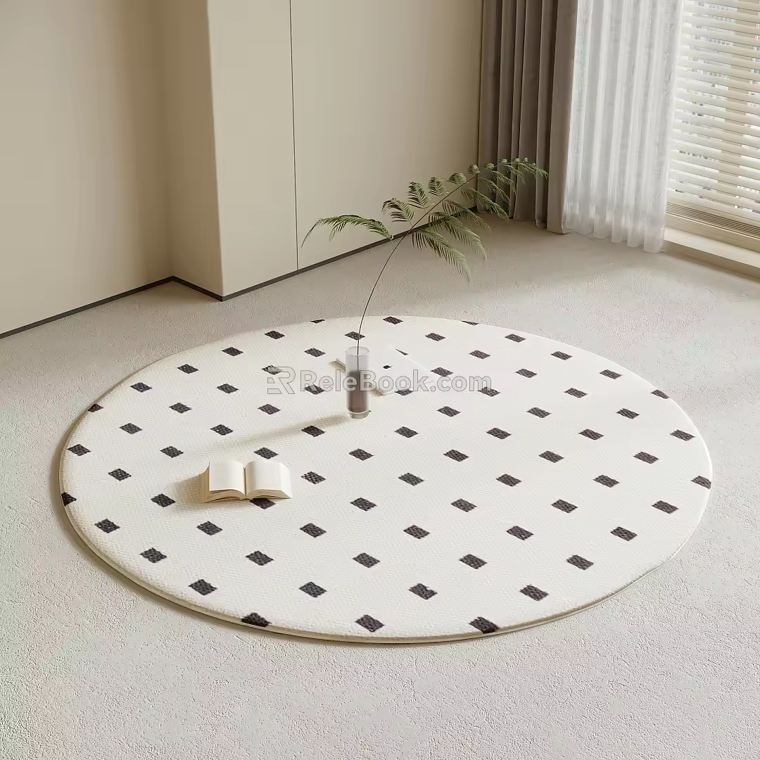 Round carpet 3d model