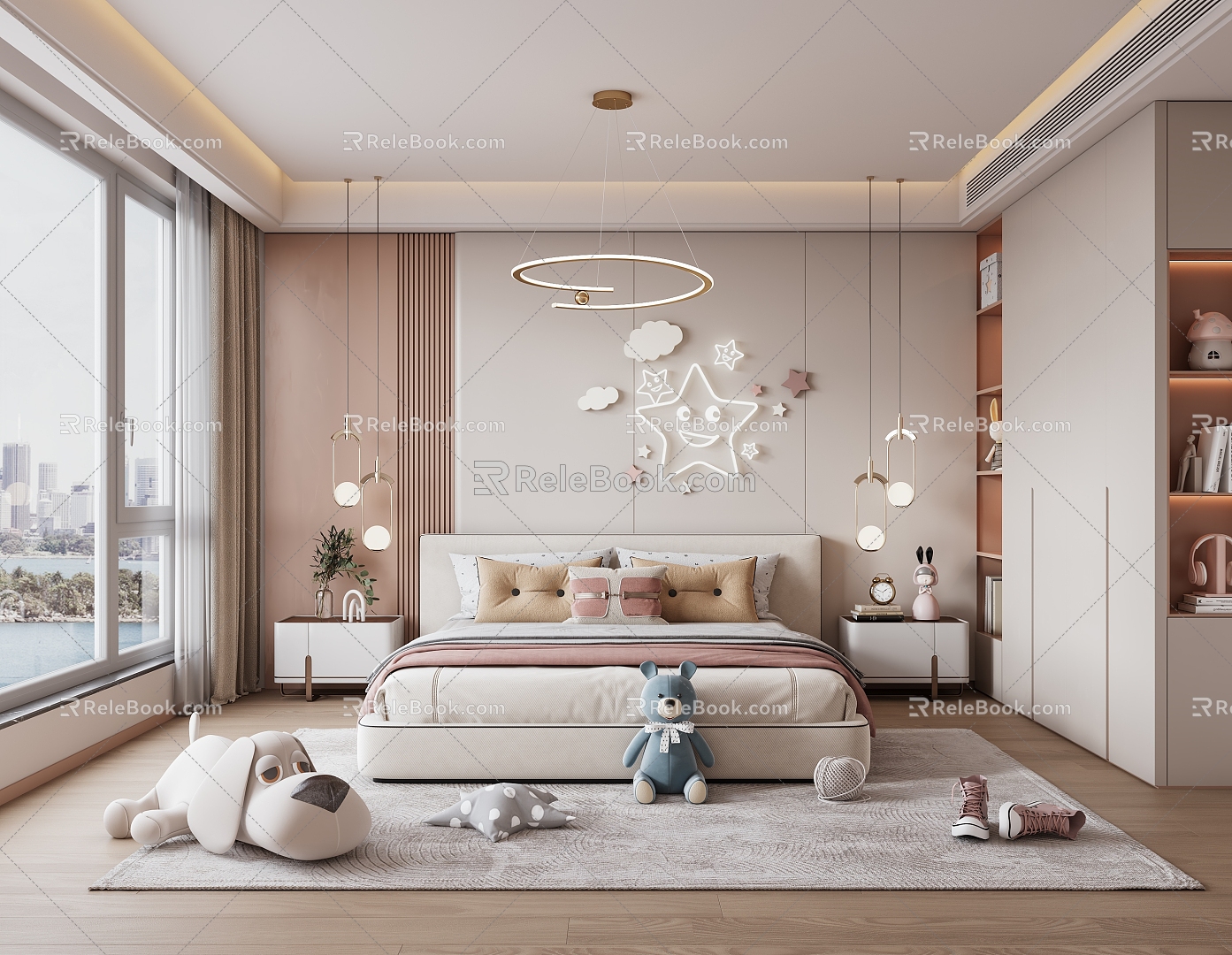 Modern Children's Room Children's Room Daughter Room 3d model