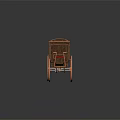 Vintage Wooden Horse Carriage With Copper Wheels Red Seats And Roof